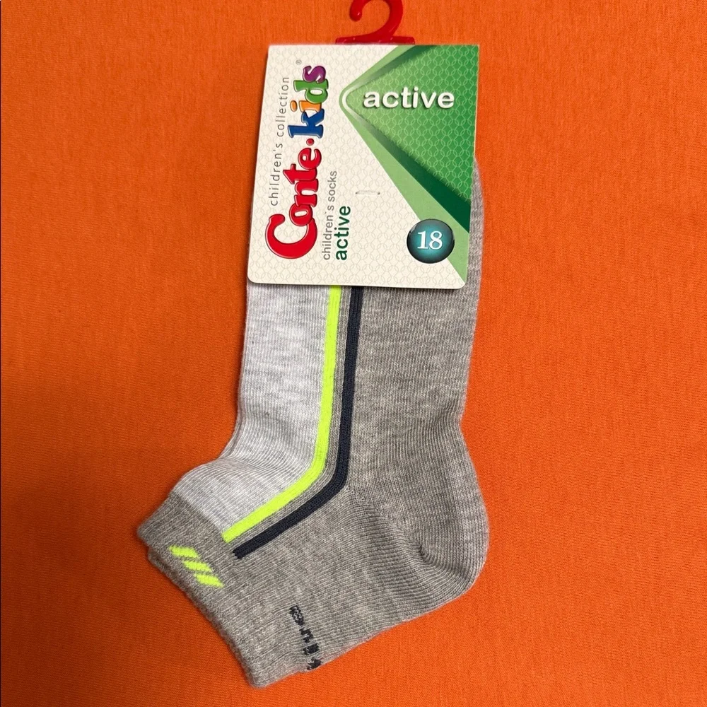 Gray and Neon Green Socks